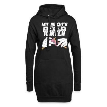 Mir Reichts Ich Geh Häkeln - Hoodie-Kleid - Schwarz - Vorne