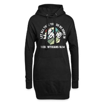 Jésus-Christ-Christ Religion Religieuse - Sweat-shirt à capuche long Femme - noir - Devant