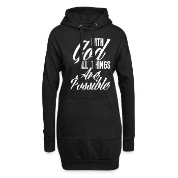 Jesus Christus Christ Religion Religiös - Hoodie-Kleid - Schwarz - Vorne