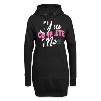 Tu m’aschèves, chaos - Sweat-shirt à capuche long Femme - noir - Devant