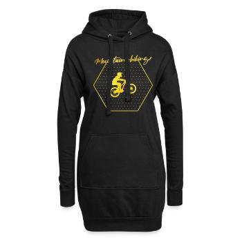 Mountainbike - Hoodie-Kleid - Schwarz - Vorne