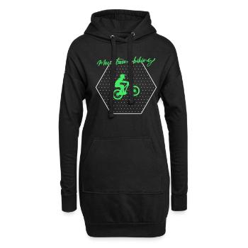Mountainbike - Hoodie-Kleid - Schwarz - Vorne