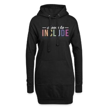 Choisissez d’inclure un cadeau de chemise d’autisme - Sweat-shirt à capuche long Femme - noir - Devant