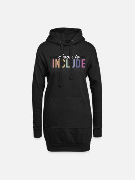 Choose To Include Autismus Shirt Geschenk - Hoodie-Kleid - Schwarz