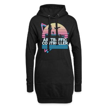 Contrôleur de la circulation aérienne ATC Flight Control Retro - Sweat-shirt à capuche long Femme - noir - Devant