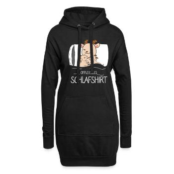 Offizielles Schlafshirt Ziege - Hoodie-Kleid - Schwarz - Vorne