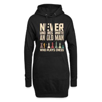 Funny Chess Player Chess Player Gift - Hoodie Dress - black - Front