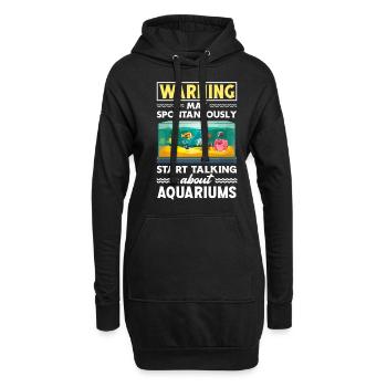 Drôle Aquarist Aquarist Aquarium Cadeau - Sweat-shirt à capuche long Femme - noir - Devant