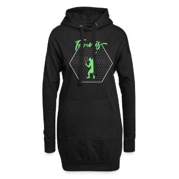 Tennis - Sweat-shirt à capuche long Femme - noir - Devant