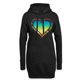 School Social Work Month - Hoodie-Kleid - Schwarz - Vorne