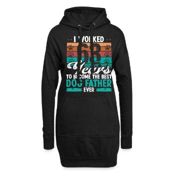 63 Year Old Best Dog Father 63 Birthday Dog Dad - Hoodie-Kleid - Schwarz - Vorne