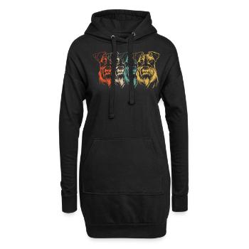 Schnauzer, Schnauzer Cadeau de propriétaire de chien Schnauzer - Sweat-shirt à capuche long Femme - noir - Devant