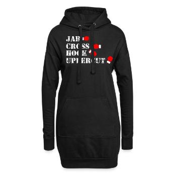 Boxschläge, Boxer, Aufwärtshaken, Haken, Jab - Hoodie-Kleid - Schwarz - Vorne