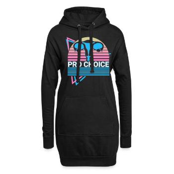 Pro Choice Droits reproductifs Rétro - Sweat-shirt à capuche long Femme - noir - Devant