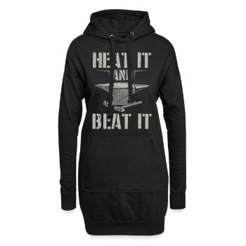 Schmieden Sprüche | Amboss Schmied Geschenkideen - Hoodie-Kleid - Schwarz - Vorne
