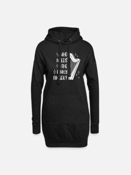 Harfenist Harfenspieler Harfenspielerin Harfe - Hoodie-kjole - sort
