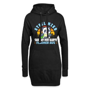 Wandern Steil hier sah Flacher aus - Hoodie-Kleid - Schwarz - Vorne