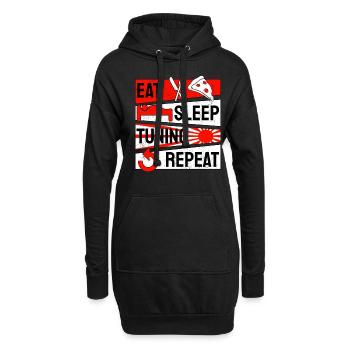 Auto Tuning Tuner Schrauber Mechaniker - Hoodie-Kleid - Schwarz - Vorne