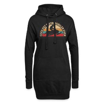 Cadeau motoneige Motoneige - Sweat-shirt à capuche long Femme - noir - Devant