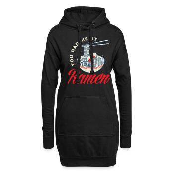 Lustiges Ramen Geschenk - Hoodie-Kleid - Schwarz - Vorne