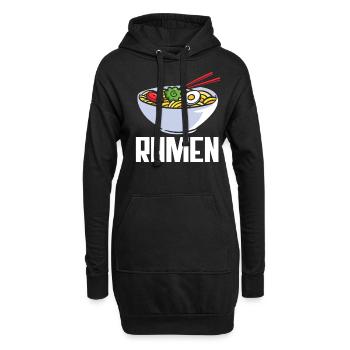 Lustiges Ramen Geschenk - Hoodie-Kleid - Schwarz - Vorne