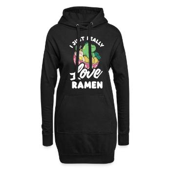 Ich Liebe Einfach Ramen Lustiges Ramen Geschenk - Hoodie-Kleid - Schwarz - Vorne
