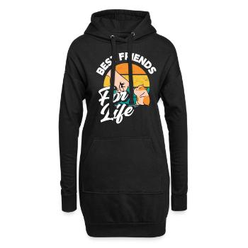 Drôle de cadeau de hamster - Sweat-shirt à capuche long Femme - noir - Devant