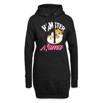 Hamster Mama Drôle Hamster Cadeau - Sweat-shirt à capuche long Femme - noir - Devant