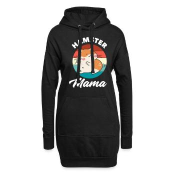 Drôle hamster cadeau hamster maman - Sweat-shirt à capuche long Femme - noir - Devant
