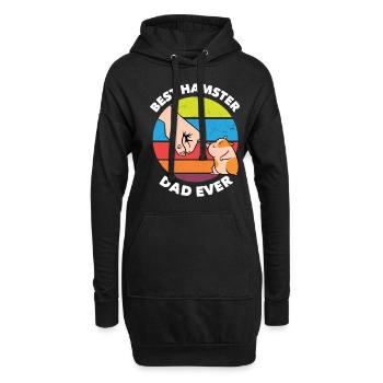 Drôle hamster cadeau hamster papa - Sweat-shirt à capuche long Femme - noir - Devant
