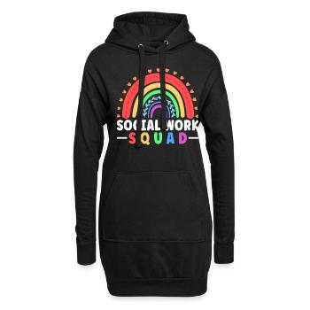 School Social Work Month Rainbow - Hoodie Dress - black - Front