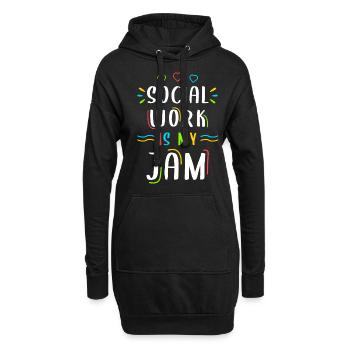 Mois du travail social à l’école Social - Sweat-shirt à capuche long Femme - noir - Devant