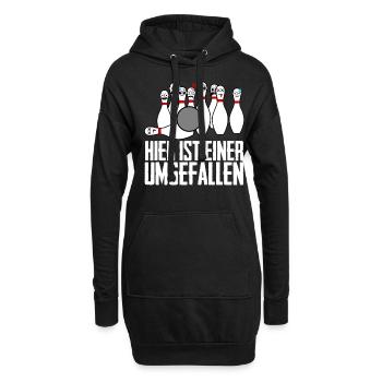 Kegeln Bowling Kegelbahn Kegelverein - Hoodie-Kleid - Schwarz - Vorne