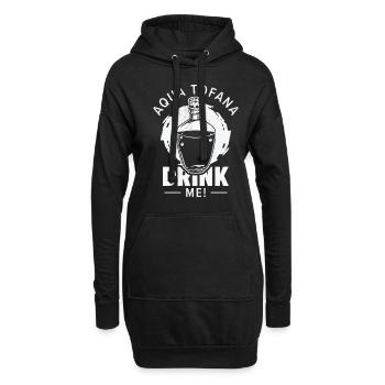 Aqua Tofana Drinking Mystery Fan Potion Drink - Hoodie-Kleid - Schwarz - Vorne