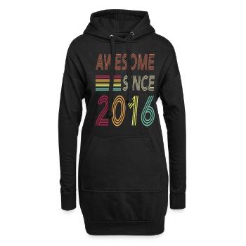 Awesome since 2016 - Hoodie-Kleid - Schwarz - Vorne