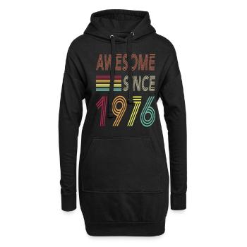 Awesome since 1976 - Hoodie-Kleid - Schwarz - Vorne