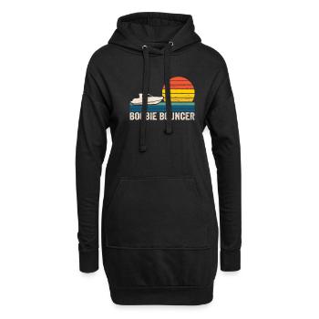 Boobie Bouncer Boot Witzig Retro Vintage - Hoodie-Kleid - Schwarz - Vorne