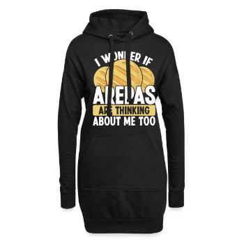 Amateur d’arepa colombien Cuisine traditionnelle vénézuélienne - Sweat-shirt à capuche long Femme - noir - Devant