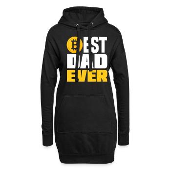 Bitcoin Papa - Sweat-shirt à capuche long Femme - noir - Devant