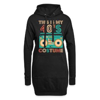 This Is My 40s Costume Shirt 1940s Retro Vintage - Hoodie-Kleid - Schwarz - Vorne