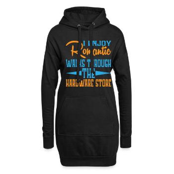Profitez de promenades romantiques dans la quincaillerie19 - Sweat-shirt à capuche long Femme - noir - Devant