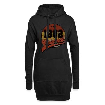 1982 Geburtstag - Hoodie-Kleid - Schwarz - Vorne