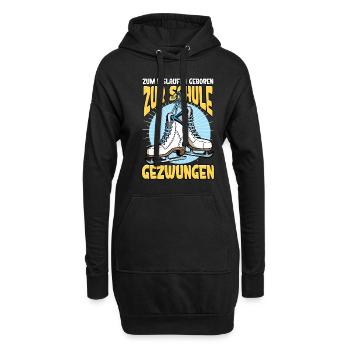 Eislaufen - Hoodie-Kleid - Schwarz - Vorne