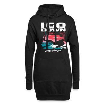 Tauchen Taucher Geschenk - Hoodie-Kleid - Schwarz - Vorne