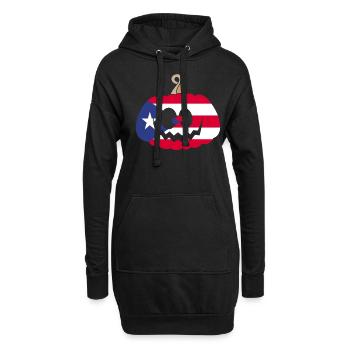 Ungarn Halloween Kürbis - Hoodie-Kleid - Schwarz - Vorne