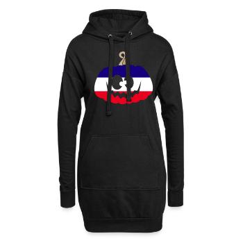 Hongrie Halloween Citrouille - Sweat-shirt à capuche long Femme - noir - Devant