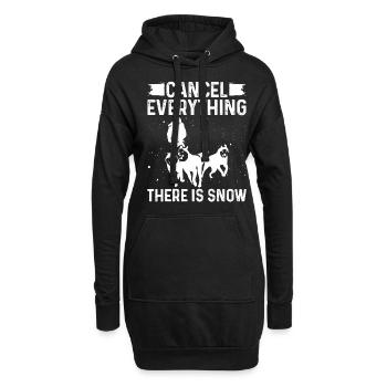 Husky Cancel everything there is Snow Mushing - Hoodie-Kleid - Schwarz - Vorne
