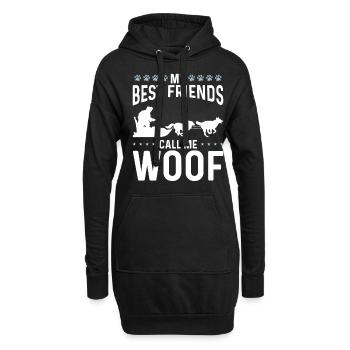 Alaska Mushing Dog Owner Sled Dog Racing Husky - Hoodie-Kleid - Schwarz - Vorne