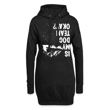 Alaska Mushing my Dog Team okay Husky Sled Racer - Hoodie-Kleid - Schwarz - Vorne