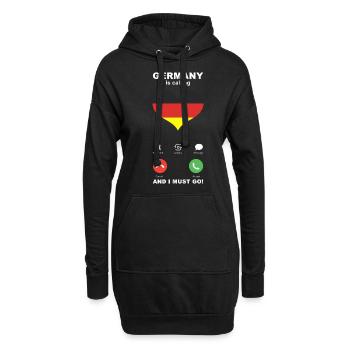 L’Allemagne appelle l’Allemagne Heart Souvenir - Sweat-shirt à capuche long Femme - noir - Devant